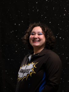 Judgment Bae is smiling at the camera